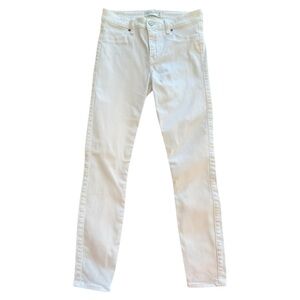 Abercrombie & Fitch Women’s Mid Rise White Skinny Jeans 25 (0 Short)
